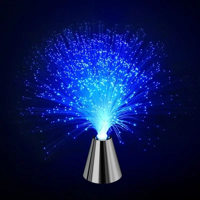 Sensory Fiber Optic Lamp - LED Color Changing with Cone Base - Fiber Optic Li... - Image 1 of 4