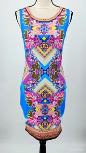 Nuevo con etiquetas Vestido Peachpuff Colorido Estampado Bodycon Sin Mangas Elastizado Mediano - Imagen 1 de 23