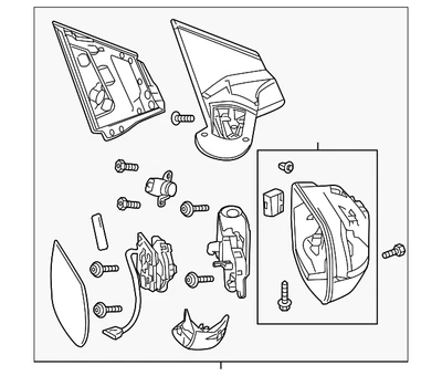 Original Honda CR-V 2012-2014 - Espejo Subconjunto Puerta R (R.C.) 76208-T0A-A11 Foto 1 de 3