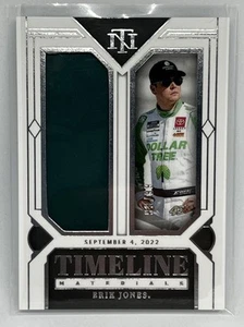 2024 National Treasure Racing Erik Jones línea de tiempo materiales coche reliquia #ed 99/99! - Imagen 1 de 2