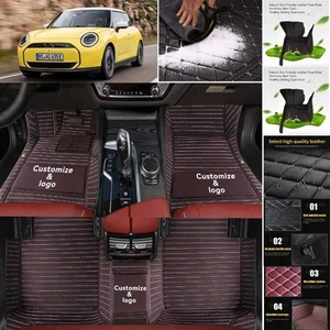 For Mini Cooper Car Floor Mats Waterproof Auto Custom Liner Carpets PU Leather - Imagen 1 de 25