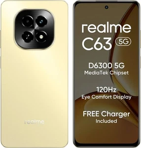 Realme C63 5G (RAM 6GB, 128GB) Gold 6.67" 32MP Dimensity 6300 Global Version. - Foto 1 di 6