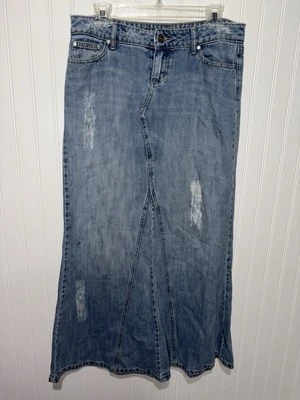 Maxi Falda Denim Azul Younique Y2K De Colección | Juniors Talla 9 Foto 1 de 3