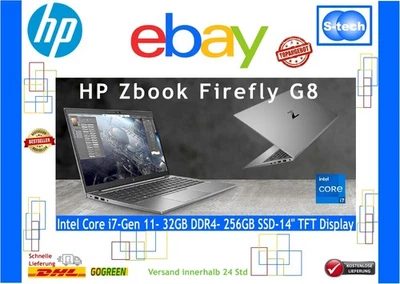 HP ZBook Firefly 14 G8 14.0" Core i7-1185G7 11GEN-32GB DDR4-256GB SSD#Sehr Gut7 - Bild 1 von 4