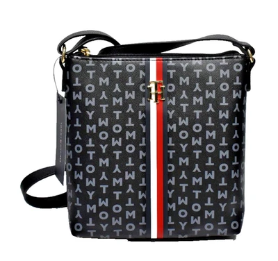 Tommy Hilfiger Logo Crossbody Handbag Black New! NWT - Image 1 of 4