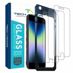 Tech Armor Ballistic Glass Screen Protector for iPhone SE 3 (2022) 4.7 3 Pack - Picture 1 of 6