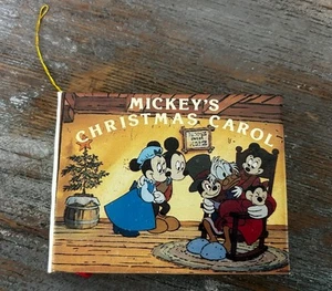 Vintage Mickey's Christmas Carol Ornament Book Disney Kurt Adler 1983 - Picture 1 of 1