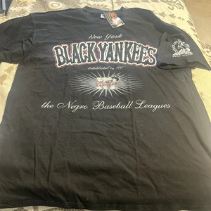 VTG Negro Leagues Baseball T-Shirt XL NY New York Black Yankees New With Tag - Picture 1 of 7