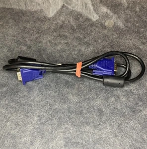 Male 2 Male Hotron VGA  M2M E246588 AWM Style 20276 5ft Cable VW-1 30V 15 Pin EC - Picture 1 of 6