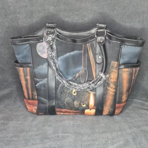 Bolso de Hombro Gato Negro Por Bradford Exchange Lisa Parker Hora de Brujas - Imagen 1 de 12