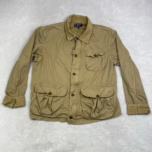 Polo Ralph Lauren Khaki Feldjacke XL Utility Jagd Hausarbeit Mantel Baumwolle Canvas - Bild 1 von 9