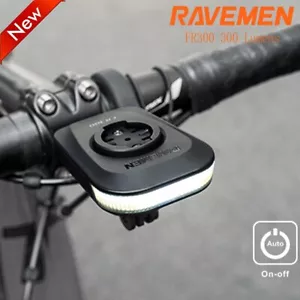 RAVEMEN FR300 Out-Front Bicycle Bike Head Light for Garmin Flashing Auto On Off - Picture 1 of 15