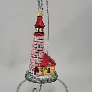 Vintage Christopher Radko 97-170-0 Shore Light Lighthouse Christmas Ornament - Picture 1 of 7