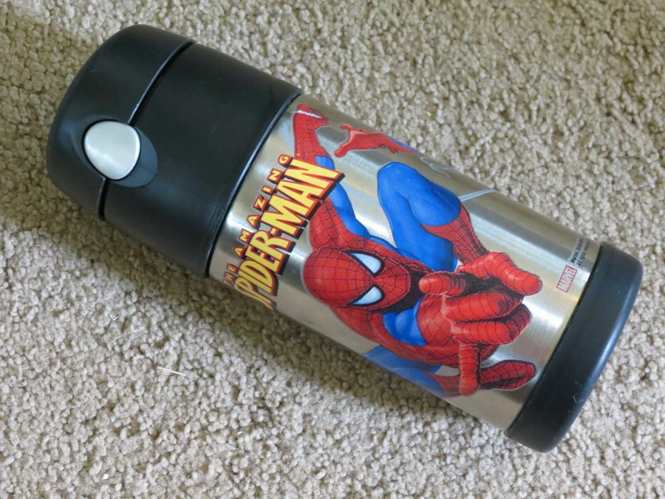 SUPER Termo Funtainer 12 oz lonchera escolar envase de bebidas Spiderman Foto 1 de 1