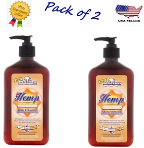 Malibu Tan Hemp Golden Glow Bronzing Moisturizer with Skin Firming 18 oz 2 Pack