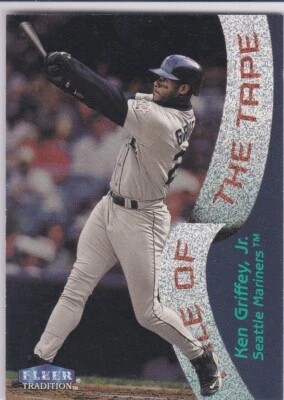 KEN GRIFFEY JR. Seattle Mariners 1998 Fleer Tradition TALE OF THE TAPE INSERT LE - Image 1 of 2
