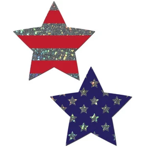 NUEVO PASTASE Brillantes Estrellas y Rayas Patriótico Estrella Pezón Pasteles - OFERTA - Imagen 1 de 2