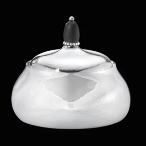 Georg Jensen Hammered Sterling Silver Sugar Bowl #80A - Picture 1 of 2