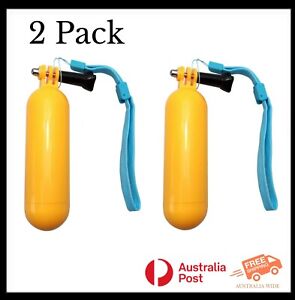 2 x Yellow Snorkelling Floating Handles, Wrist Straps & Mounting Screws AU Stock