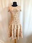 Marchesa Voyage Pink And Gold Knit Dress - Size Extra Small 