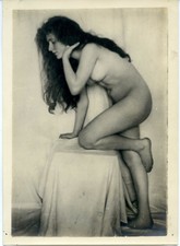 Akt junge schöne Frau nackt Lebensreform Vintage Hilde Kupfer Meyer 1926