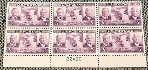 SCOTT# 856 3¢ PANAMA CANAL-PLATEBLOCK OF 6-MNH/OG-1939-DEEP RED VIOLET-LQQK! - Picture 1 of 3