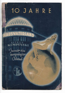 Werbeheft 10 Jahre Haus Vaterland Berlin Betrieb Kempinski 1938