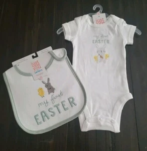 My First Easter Bodysuit & Matching Bib Set Carter's Just One You Size Newborn - Picture 1 of 5