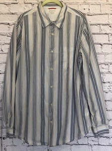 BANANA REPUBLIC Men's Shirt Slim Fit Size XL Long Sleeve Striped Pocket EUC - Picture 1 of 7