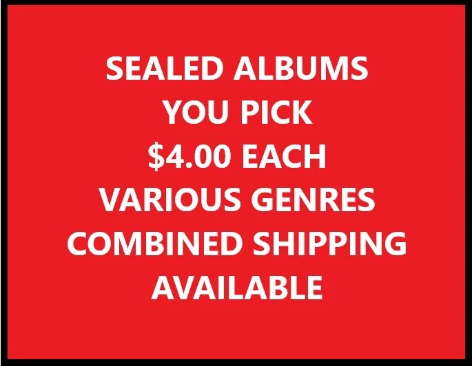 YOU PICK FROM A LIST OF SEALED ALBUMS - ONLY $4 EACH - VARIOUS STYLES & GENRES Foto 1 de 1