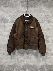 Alpha Industries CWU 45 Rare Bomber Jacket Vintage Brown Size L - Picture 1 of 14