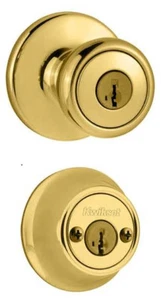 Kwikset 695T Tylo, 3, latón pulido, perno de entrada 400T y 695 Dbl. Cyl, combo, SMT - Imagen 1 de 1