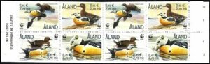 Aland 2001 (01) - WWF - Bird - Steller’s Eider - Scheckente (booklet) - Picture 1 of 2