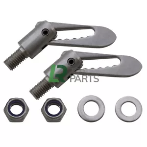 SERIES & DEFENDER TAILGATE ANTILUCE COTTER DROP LATCHES (PAIR) STAINLESS STEEL - Picture 1 of 1