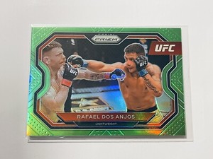 RAFAEL DOS ANJOS UFC 2021 PANINI PRIZM NEON GREEN LIME DEBUT PRIZM CARD 4/75