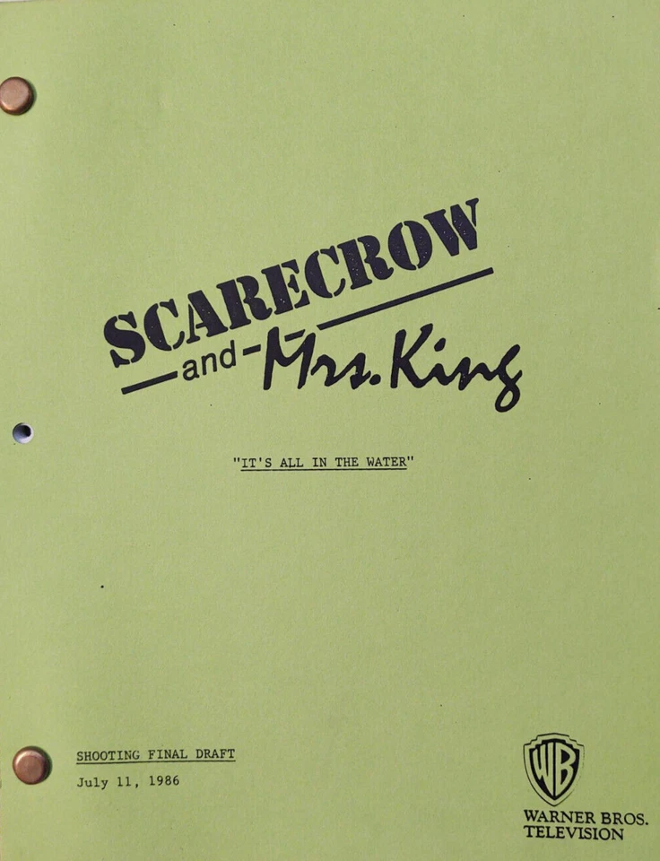 SCARECROW & MRS. KING SERIES IT'S ALL IN THE WATER SCRIPT KATE JACKSON (copy) - Image 1 of 1