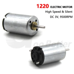 Micro 1220 Electric Motor DC 3V High Speed & Silent 9500RPM for RC Model Vehicle - Picture 1 of 6