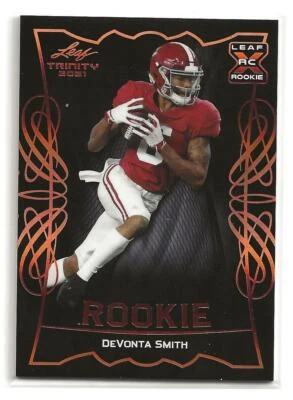 2021 Leaf Trinity DeVonta Smith Short Print Rookie Card  - Image 1 of 2