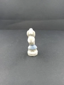 Miniature VINTAGE WADE WHITE POODLE  WHIMSIES  PORCELAIN FIGURINE 1.75" - Picture 1 of 9