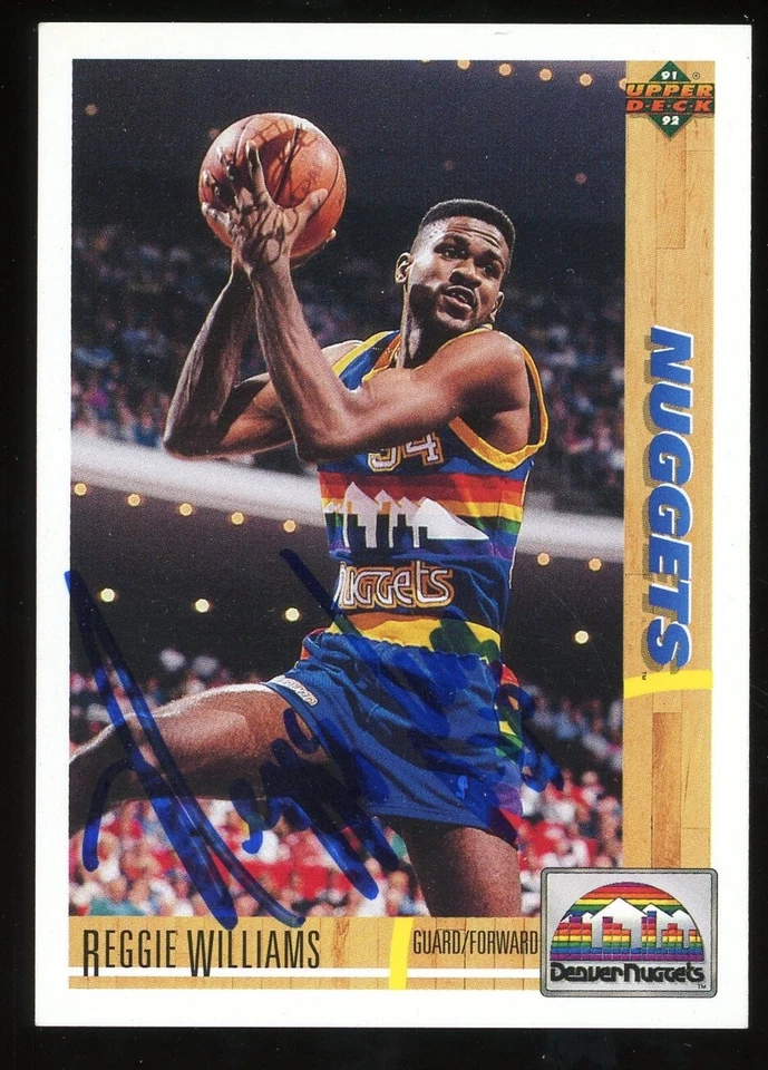 1991-92 Upper Deck REGGIE WILLIAMS Signed Card autograph AUTO NUGGETS GEORGETOWN - Image 1 of 1