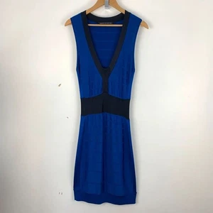 French Connection Bodycon Kleid Damen 12 Blau Bandage V-Ausschnitt Party Ärmellos - Bild 1 von 14