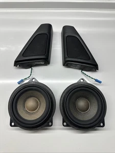 BMW F10 F11 HIFI HARMAN BECKER FRONT DOOR SPEAKERS TWEETERS COVERS SET OEM - Picture 1 of 21