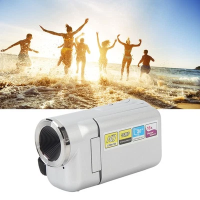 (Silver)Kids Video Camera 16MP 1080P HD 16X 2.0 Inch Color TFT Screen Digital - Image 1 of 4