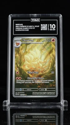 Ninetales 199/197 Illustration Rare Pokemon Obsidian Flames TAG Gem Mint 10 - Image 1 of 4