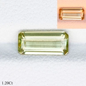 1.20 Ct Best Octagan 9.8 x 4.2 MM Olive Green to Red Turkey Natural Diaspore - Picture 1 of 5
