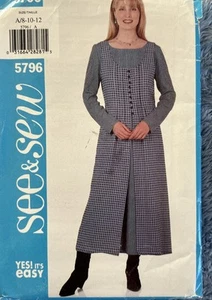 See & Sew 5796 Misses' Tunic & Dress Sizes 8-10-12 - Picture 1 of 2