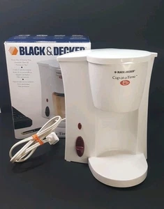 RARE BLACK DECKER Cup At A Time COFFEE MAKER White DCM7 Type 1 w/Original Box - Picture 1 of 12