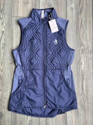 NUEVO CON ETIQUETAS - Chaleco híbrido Peter Millar Lizzie para mujer cremallera 2 vías logotipo "ACC 1946" talla XS Foto 1 de 4