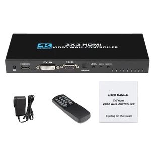 1 In 9 Out HDMI Distributor 3X3 Video Wall Controller 4K 30Hz Screen Splitter A - Picture 1 of 16