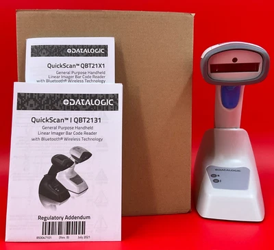 Datalogic QuickScan QBT2131 Bluetooth Kit de escáner de código de barras blanco QBT2131-WH✨¡NUEVO!✨ Foto 1 de 4